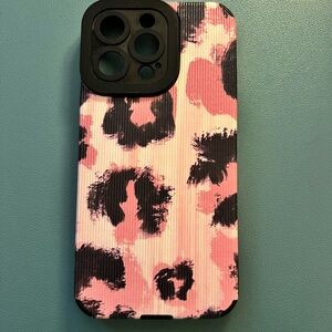 Vibrant Pink and Black Animal Print iPhone Case - iPhone 13 PRO